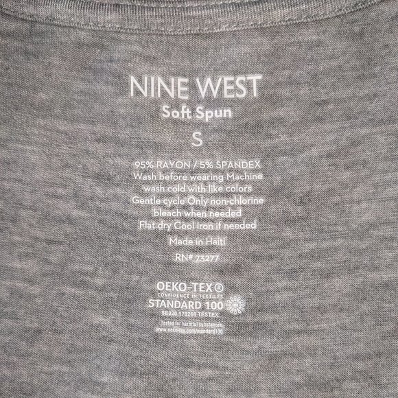 Nine West Soft Spun Essential Easy High-Neck Sleeveless Tank in "Gray Fox" Small - Picture 4 of 5